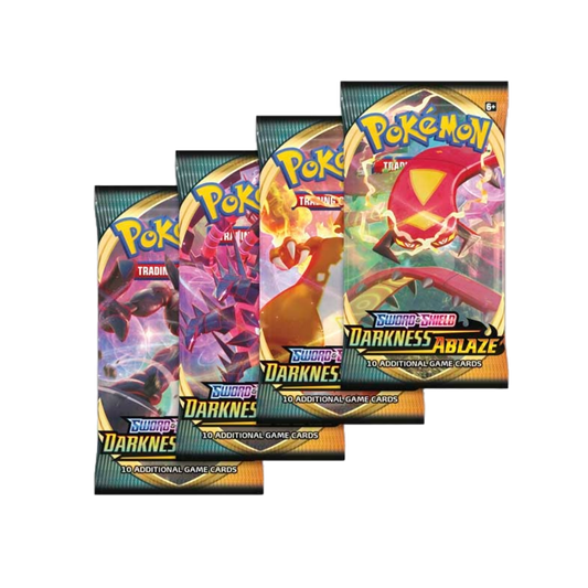 Pokemon TCG Darkness Ablaze Booster Pack Art Set (4x boosters total)