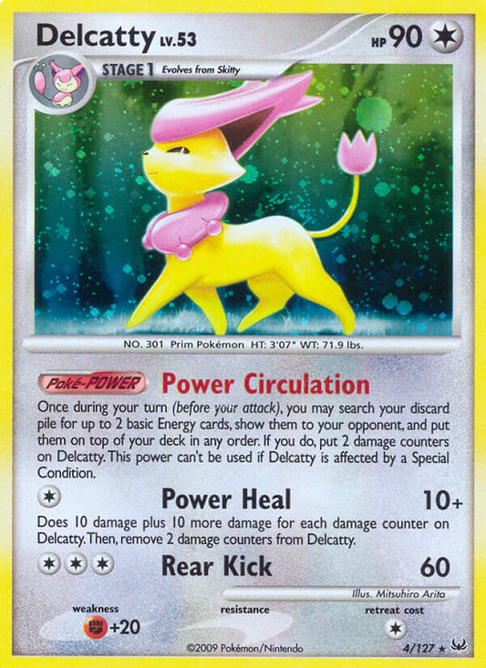 Pokemon Delcatty 4/127 Holo Rare Platinum LP