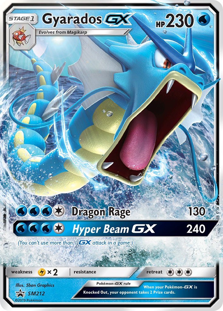 Pokemon Gyarados-GX SM212 Promo SM Black Star Promos  NM