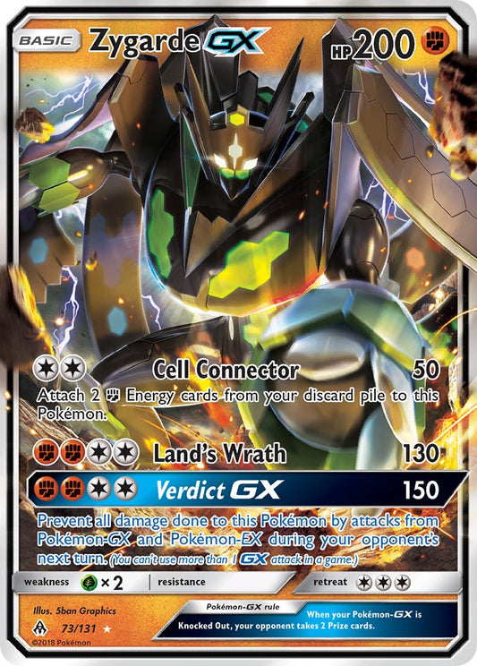 Pokemon Zygarde-GX 73/131 Ultra Rare Forbidden Light NM