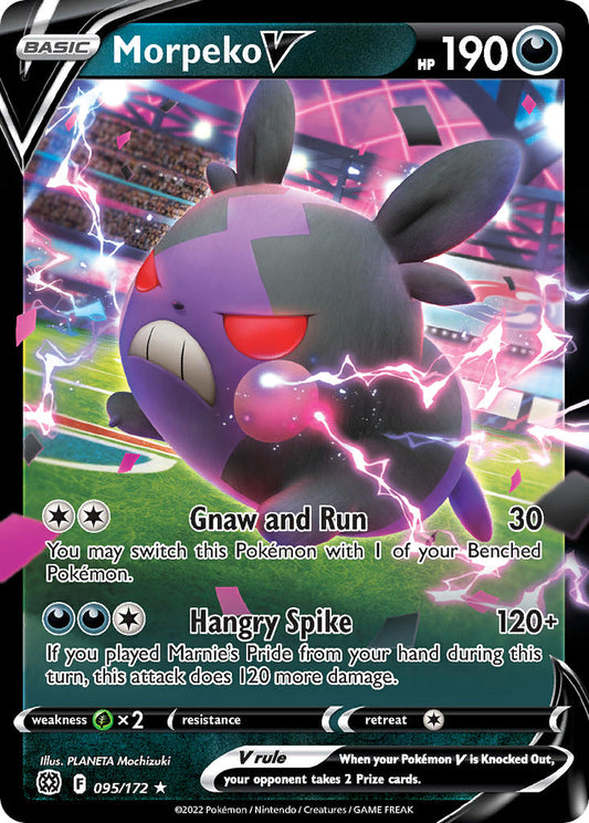 Pokemon Morpeko V 095/172 Ultra Rare Brilliant Stars NM