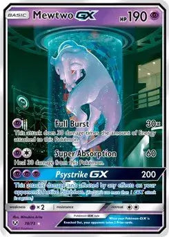 Pokemon  Mewtwo-GX  78/73  Secret Rare  Shining Legends  LP