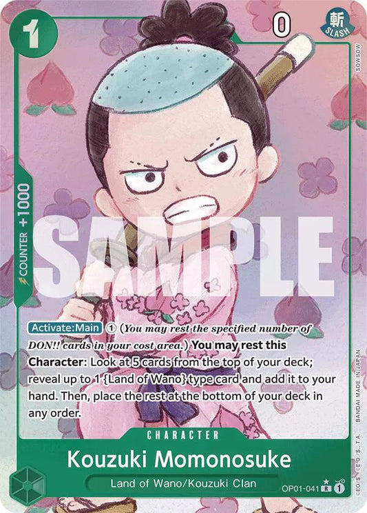 One Piece Kouzuki Momonosuke (Alternate Art) R OP01-041 PRB01 Premium Booster NM