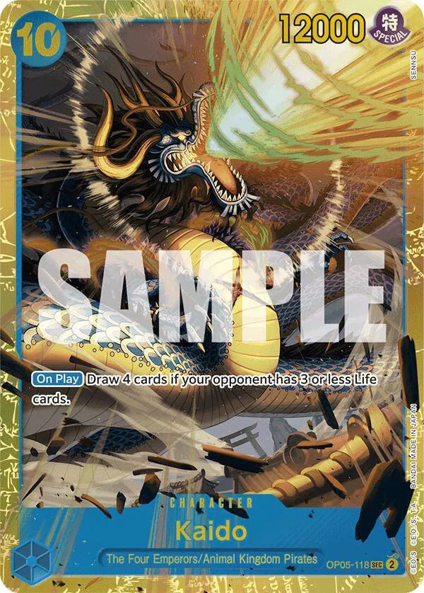 One Piece Kaido SEC OP05-118 PRB01 Premium Booster NM