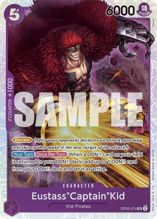 One Piece Eustass"Captain"Kid SR OP05-074 PRB01 Premium Booster NM