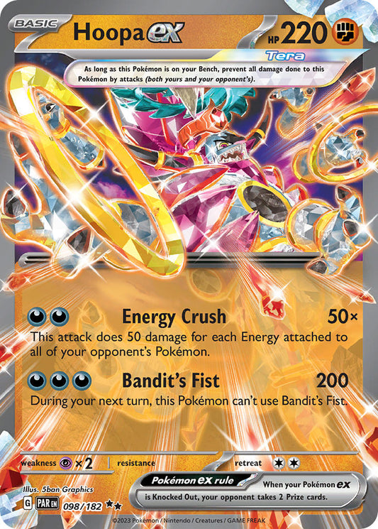 Pokemon Hoopa ex 098/182 Double Rare (RR) Paradox Rift NM