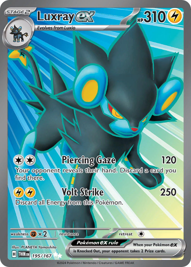 Pokemon Luxray ex 195/167 Ultra Rare Twilight Masquerade  NM