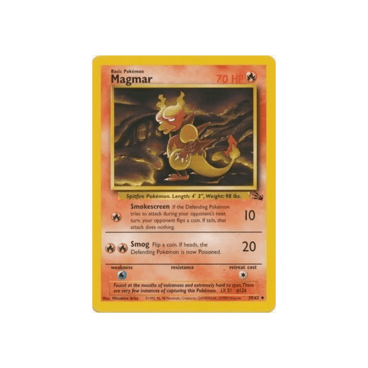 Magmar Uncommon 39 Fossil - DKAPNS CARDS