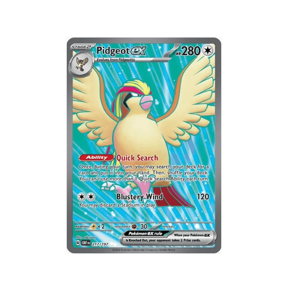 Pidgeot ex 217 Obsidian Flames - DKAPNS CARDS