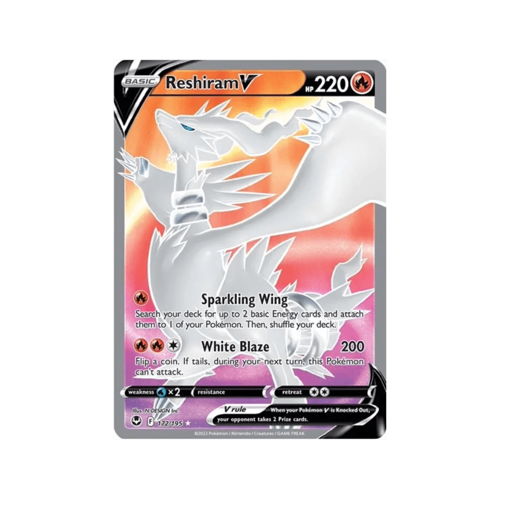 Reshiram V 172 Silver Tempest - DKAPNS CARDS