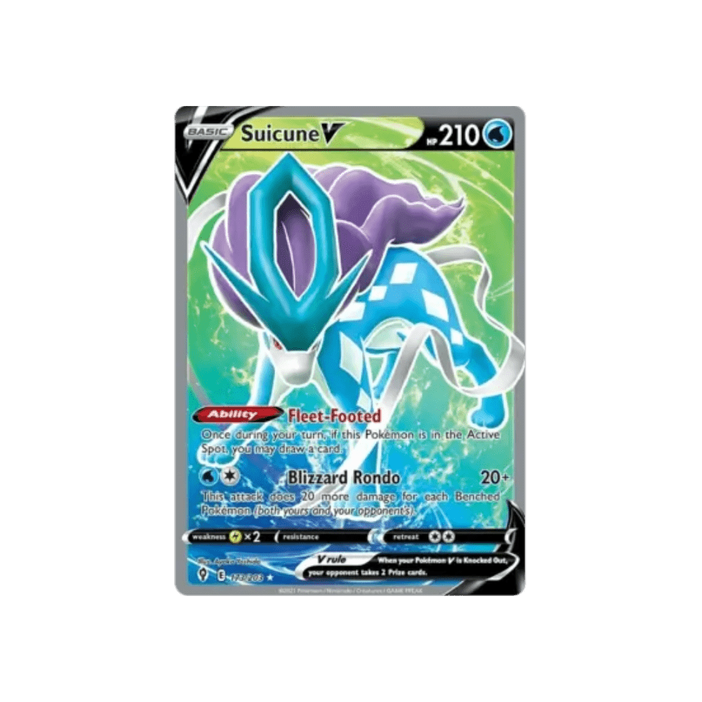 Suicune V Full Art Ultra Rare 173 Evolving Skies - DKAPNS CARDS